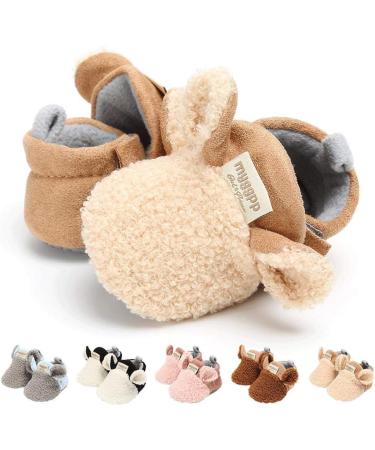 TMEOG Baby Booties Slippers | Infant Boots for First Steps | Winter Sock Crib Shoes for Boys & Girls | 0-18 Months | Khaki Sheep Design - Buy Online on SooperMarket.com