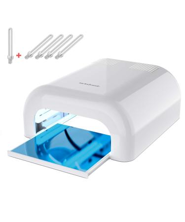 MelodySusie 36W Nail Lamp for Resin, Professional Gel Nail Polish Curing Lamp with 3 Timer Setting, Sliding Tray for Manicure Pedicure,Great for Resin,White