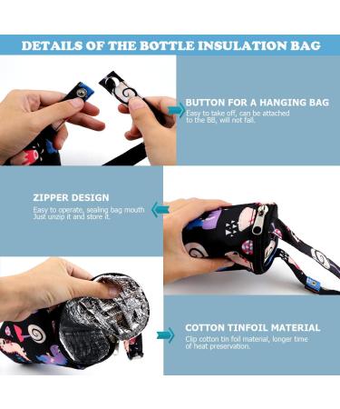 LNQ LUNIQI Insulated Baby Bottle Bag - Portable Travel Milk Warmer for Newborns (Black) - Buy Online on SooperMarket.com