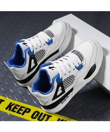 Adoff Basketball Shoes for Kids | Universal Casual Sports Shoes for Boys & Girls | Size 36 EU | Blue & White - Buy Online on SooperMarket.com
