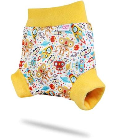 Petit Lulu XL Cloth Nappy Wrap | Washable Diaper Wrap | Reusable Cloth Nappies | Space Robots Design | Made in Europe - Buy Online on SooperMarket.com