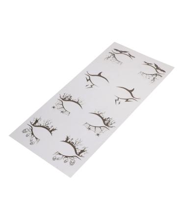 Healeved 4 Pairs Halloween Eyeliner Stickers Red Eyeshadow Stickers Girl Stickers Face Decals Pvc Black