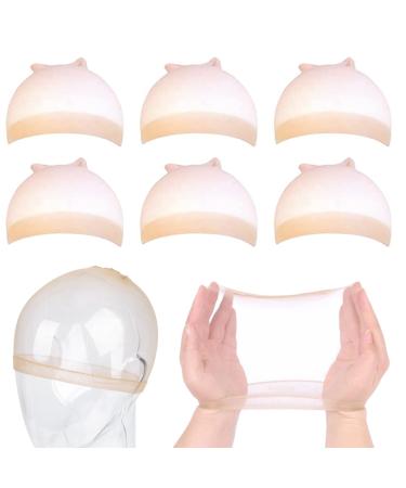 6pcs Wig Caps for Women, Stretchy HD Wig Cap, Breathable Wig Cap for Lace Front Wig, Invisible Stocking Caps for Wigs, Bald Cap for Wig, Thin and Transparent 6 PCS Cuticolor
