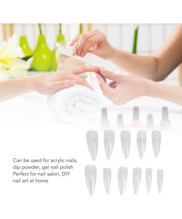 Long Clear Fake Nails Set Ultra Thin Breathable ABS Material Suitable for Acrylic Nails Dip Powder and Gel Polish 550 Pieces for Nail Salon Home DIY Weddings Halloween - Buy Online on SooperMarket.com