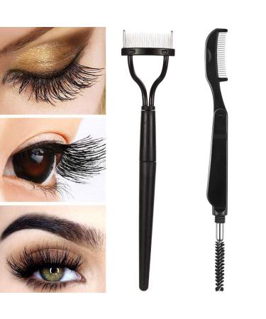 4 Pcs Folding Eyelash Comb & Eyebrow Brush Set | Spoolie Mascara Separator & Metal Teeth Grooming for Defined Lashes & Brows - International Shipping Available - Buy Online on SooperMarket.com