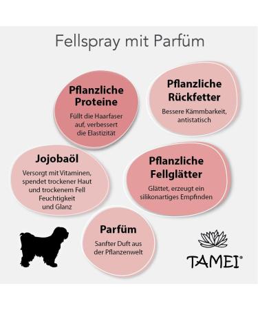 TAMEI BIO Fellspray for Dogs - Organic Combing Aid & Care - Vegan Fur Smooth & Vitalizing - 100ml - Buy Online on SooperMarket.com