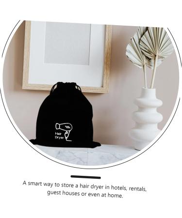 Baluue 10 Pcs Hair Dryer Storage Bag Hair Dryer Pouch Hairdryer Drawstring Bag Blow Dryer Bag Black Flannel - Buy Online on SooperMarket.com