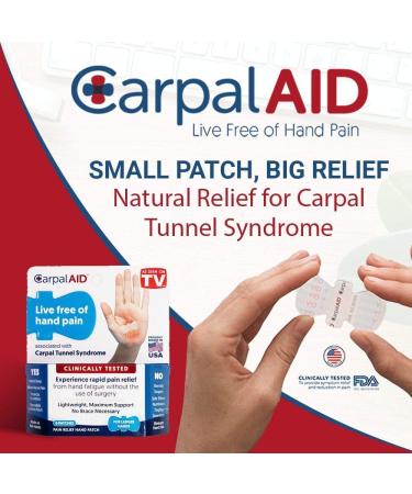 CarpalAID Clinically Proven to Naturally Relieve Symptoms of Carpal Tunnel Syndrome Without Surgery and No Side Effects. As seen on TV. NO BRACE REQUIRED! Large ( Pack Of 10)