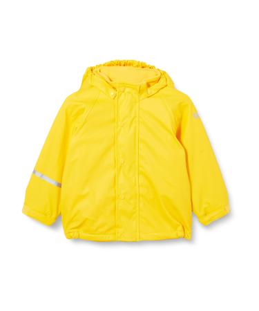 CareTec Unisex Kid's Rain Jacket-Pu W. Fleece Waterproof 80 Yellow