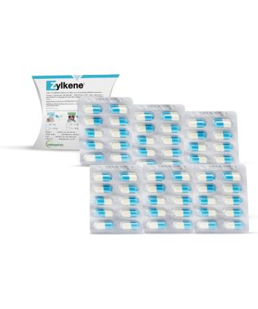 Zylkene vetoquinol capsules 75 mg |60s Pack |6 x 10 capsules |Supplementary feed for dogs |Can help support dogs in unusual situations