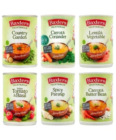 Baxters Vegetarian Soup Bundle - Contains 6 x Tins (400g)