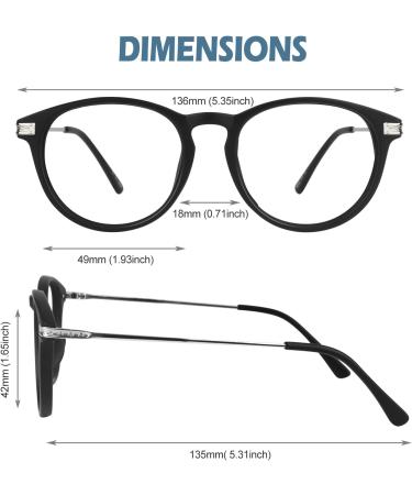Buy CN92 Classic Nerd Glasses - Vintage Round Keyhole Panto Glasses with Clear Lens in Matte Black - 40s & 50s Style | International Shipping Available - Buy Online on SooperMarket.com
