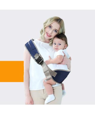 Mivofun Portable Baby Carrier, Ergonomic Adjustable Widen Separate Padded Shoulder Straps, Soft Breathable Child Slings for Infants and Toddlers up to 55Lbs,5-42 Months (Deep Blue)