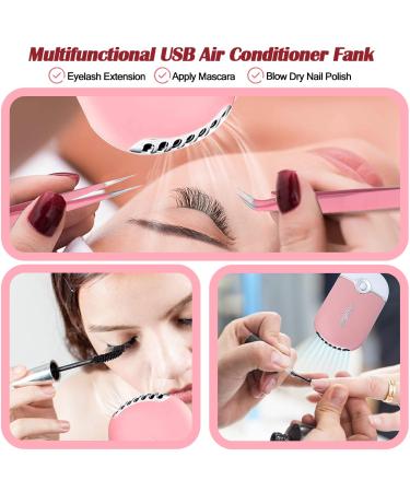 Complete Eyelash Extension Supplies Kit | USB Air Conditioning Blower, Facial Mister, Tweezers, Mirror, Mascara Brush, Lash Shampoo Brush, Glue Rings, Under Eye Gel Pads, and More | Professional Tools for Lash Artists - Buy Online on SooperMarket.com