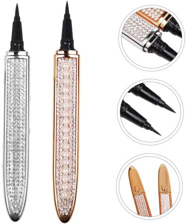 Mikinona Liquid Eye Liner 2pcs Diamond Eyeliner Elf Eyeliner Liquid Liner Pen Diamond Kits Makeup Pens Make up Cosmetics 1 count (Pack of 1) Assorted Color - Buy Online on SooperMarket.com