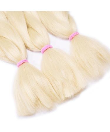 Tess Braids Extensions - 60 cm Jumbo Kanecalon Hair 5 Pack Light Blonde #613 for Box Braids - Buy Online on SooperMarket.com