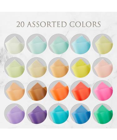 Colored Vellum Paper 20 Colors 100 Sheets 8.5x11 inch - Transparent Tracing Paper for Sketching, Invitations, DIY - Buy Online on SooperMarket.com