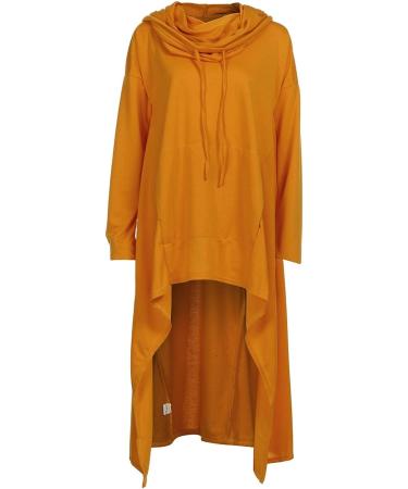 Women's Plus Size Irregular Zip Hoodie Sweatshirt - White/Yellow - 5XL - Buy Online on SooperMarket.com