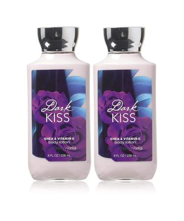Bath and Body Works Dark Kiss Super Smooth Body Lotion Sets Gift For Women 8 Oz -2 Pack (Dark Kiss)