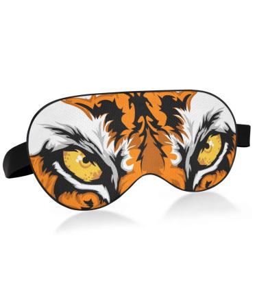 Haskirky Light Blocking Eye Mask Breathable and Adjustable Adult Men and Women Travel on Business Trips Yoga Meditation Light Smooth Comfortable Eye Mask Office Deep Sleep Goodies Tiger Eye Mascot