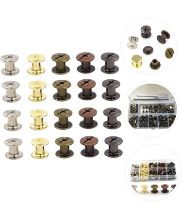 EXCEART 100 Sets Lash Rivet Boxed Diy Crafts Brass Rivets Double- Sided Rivets Diy Studs Self Made Component Assorted Color 0.8x0.8cm - Buy Online on SooperMarket.com