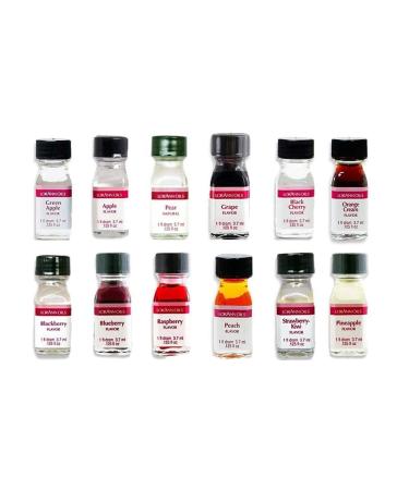 LorAnn Super Strength Pack #4 of 12 Fruity Flavors in 1 dram bottles (.0125 fl oz - 3.7ml) bottles