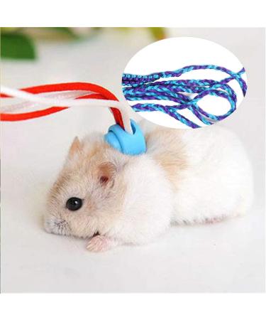 Hamster Harness Adjustable Small Pet Leash Outdoor Walking Training Lead with Bell Collar for Rat Mouse Squirrel 63.4-71.3inch(blue&purple) - Buy Online on SooperMarket.com