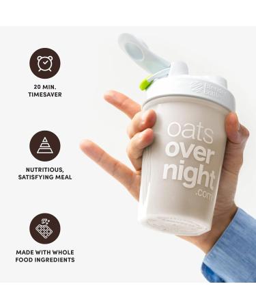 Oats Overnight - Dark Chocolate Sea Salt - Vegan 10g Protein Low Sugar Breakfast Shake - Gluten Free High Fiber Non GMO Oatmeal (2.2 oz per meal) (16 Pack) - Buy Online on SooperMarket.com