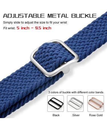 Qimela Stretchy Solo Loop Strap Compatible for Apple Watch Band 49mm 45mm 44mm 42mm for Women Men Adjustable Elastic Breathable Nylon Braided Sport Wristband for iWatch Series SE 8 7 6 5 4 3 2 1 Ultra Black 42mm/44mm/45mm/49mm - Buy Online on SooperMarket.com