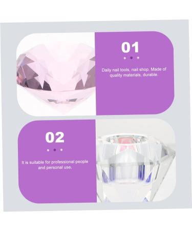 POPETPOP 1pc Nail Art Crystal Cup Glass Container with Lid Nail Powder Dish Nail Monomer Liquid Bowl Glass Nail Dish Transparent Nail Polish Crystal Nail Art Cup White Crystal Cup Bowl Care 5.5x5.5cm Pink - Buy Online on SooperMarket.com