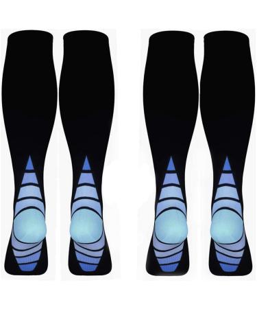 Uberming 2 couple compression stockings sport compression socks compression stockings men and women sports socks support stockings for flight pregnant running nurses - l/xl