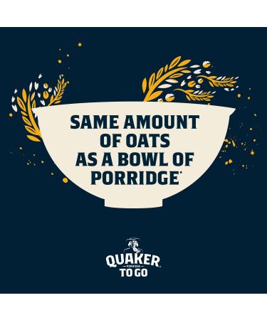 Quaker Porridge To Go Breakfast Bar Golden Syrup 2 x 55g (Case of 6) - Pack of 1 | Delicious and Convenient Breakfast Bars - Buy Online on SooperMarket.com