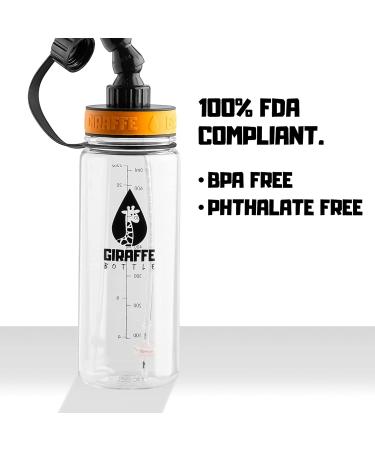 Giraffe Bottle Tower Hands-Free Drinking System | Clear Tritan Bottle 15 Inch | Pack of 1 - Buy Online on SooperMarket.com