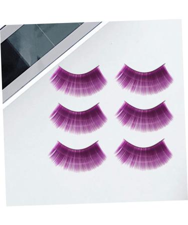 ABOOFAN 9 Pairs False Eyelashes Art Eyelashes Extension Eyelashes Magnetic Full Eye False Lashes Halloween Eyelashes Faux Eyelashes Exaggerative Fake Eyelashes Extend Miss Purple Fluffy - Buy Online on SooperMarket.com