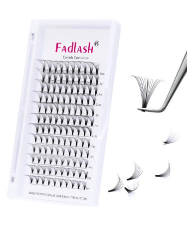 Volume eyelash 16d Russian Volume eyelashes C curl 0.07mm 8-14mm mix finished compartments patch eyelashes for eyelash extensions 1 piece (1 Pack) 16D-0.07-c