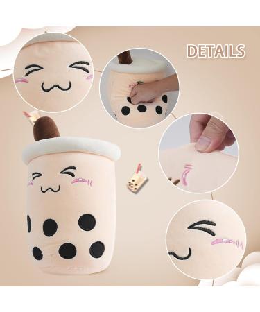 Anboor Bubble Tea Plush Pillow - 35cm Brown Boba Stuffed Toy for Kids | Soft and Cute Gift for Babies, Children | Stuffed Animals Plushies - Buy Online on SooperMarket.com