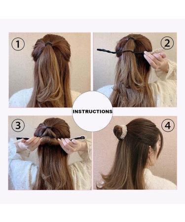 DIY Hair Bun Maker - Elegant Bendable Styling Tool for Easy Hairstyles - Magic Hair Accessory (White) - Buy Online on SooperMarket.com