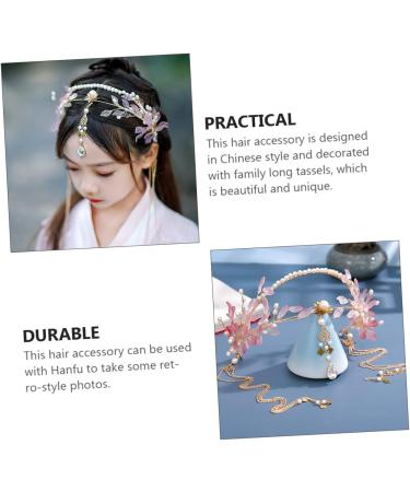 FOYTOKI 1pc Ancient Style Hair Crown Headdress Long Tassel Hair Accessory Vintage Hanfu Hair Accessory Chinese Traditional Hair Accessory Long Tassel Headdress Chinese Style Headband - Buy Online on SooperMarket.com