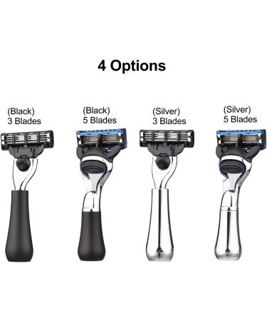 Xiaoxin Portable Metal Razor with PU Storage Bag | 3-Blade Washable Manual Mustache Removal Tool - Safety Bar Design for Perfect Grooming - Buy Online on SooperMarket.com