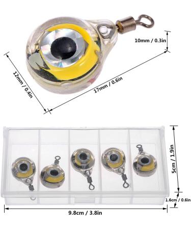 5PCS LED Fishing Light - Deep Drop Underwater Round Shape Squid Strobe Lure for Bait | International Shipping Available - Buy Online on SooperMarket.com