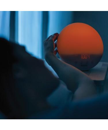 Philips HF3519/01 Wake-Up Light Alarm Clock | Sunrise Function Digital FM Radio White | Best International Shipping - Buy Online on SooperMarket.com