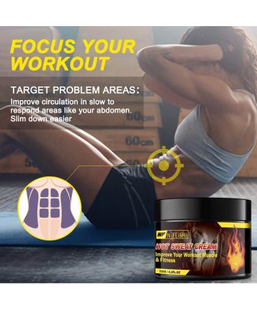 Hot Sweat Cream - Fat Burning Gel for Belly, Tummy Slimming & Cellulite Treatment - 4.2 Fl Oz - Buy Online on SooperMarket.com