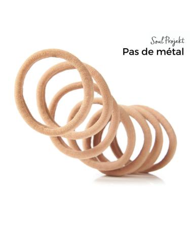 Soul Project 50-Piece Blonde Hair Ties - No Metal Elastic Bands for All Hair Types | Perfect for Ponytails & Buns | Ideal for School Work Gym - Dark Blonde Hair Accessories - Buy Online on SooperMarket.com