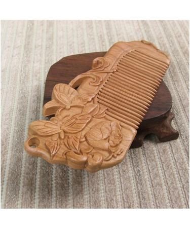 Comb Household Jewelry Hairdressing Retro Engraving Travel Care Portable Comb Natural wooden comb (Color : 2) - Buy Online on SooperMarket.com