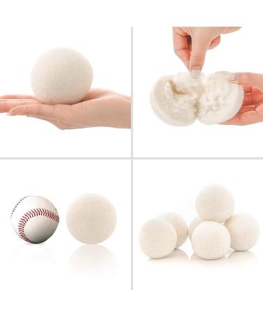 Reusable Wool Dryer Balls for Saves Drying Time White w/Storage Bag Pack of 6 - Buy Online on SooperMarket.com
