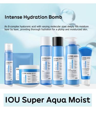 WELCOS IOU Super Aqua Moist Cream - Intensive Hydrating Face Moisturizer with Hyaluronic Acid | Korean Skincare | 300ml - Buy Online on SooperMarket.com