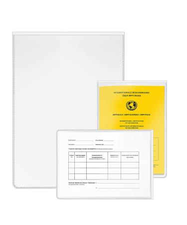 Cover DIN A6 protective cover 148 x 105 mm 3 pieces ID card cover vaccination certificate for old vaccination certificate vaccination certificate