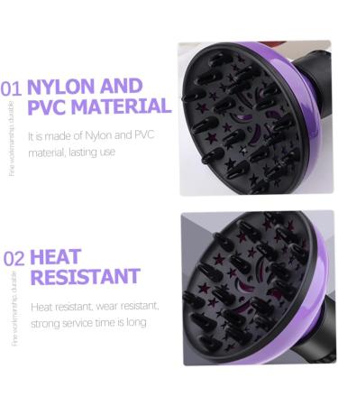 NOLITOY Hair Dryer Diffuser - Silicone Curly Hair Tool - Travel-Friendly Volume Hood - Purple Nylon Gale for Perfect Curls - Buy Online on SooperMarket.com