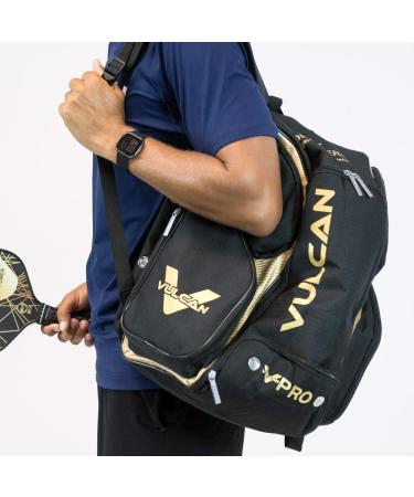 Vulcan VPRO Pickleball Backpack - Black/Gold | Stylish & Functional Design - Buy Online on SooperMarket.com