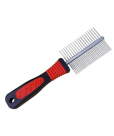 Bahob Deshedding Tool & Pet Grooming Professional Metal Shedding Brush Pet Cat Dog Grooming Comb Trimmer Tool Double Sided Fur Rake Tool 17 x 6cm